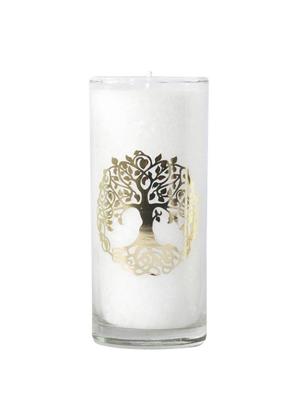 Bougie en Cire végétale Blanche Arbre de vie – Image 2