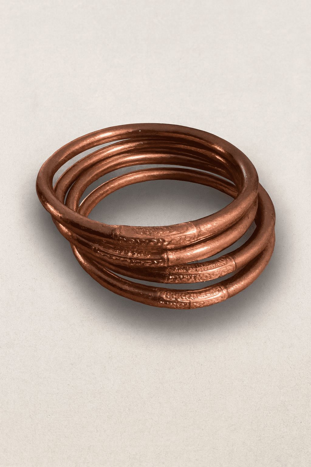 Jonc Bouddhiste Rose Gold Épais avec Mantra – Porte-Bonheur – Image 2