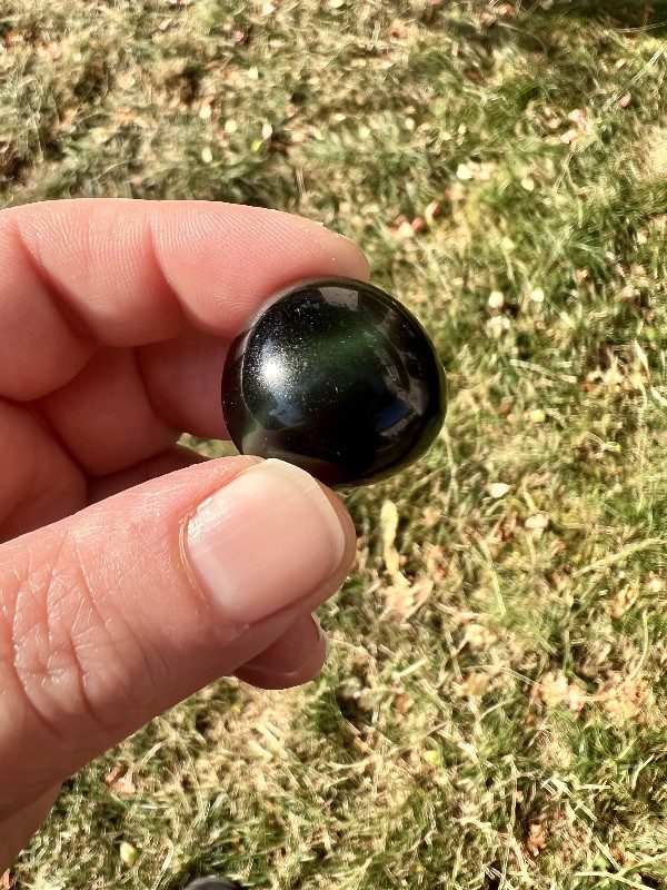 Pierre Roulée Obsidienne Oeil Céleste Protection 15gr – Image 2