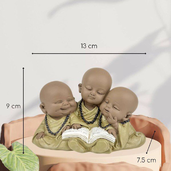 Statuette Bouddha Lecture – Décoration Zen & Feng Shui – – Image 2