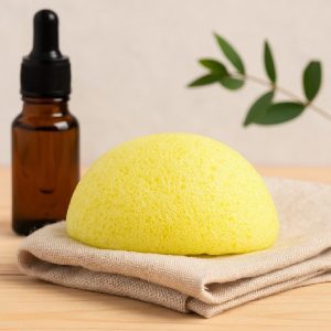 Éponge konjac au citron – Nettoyant doux peaux grasses