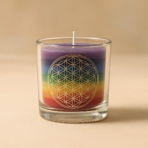 Bougie Chakras 7 Couleurs - Fleur de Vie