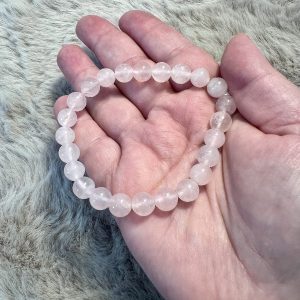 Bracelet quartz rose 8 mm Amour - Apaisement émotionnel