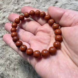 Bracelet Jaspe rouge  Vitalité - Ancrage 8mm