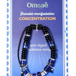 Bracelet Concentration Lapis-Lazuli  Obsidienne