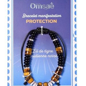 Bracelet Protection il de Tigre  Obsidienne