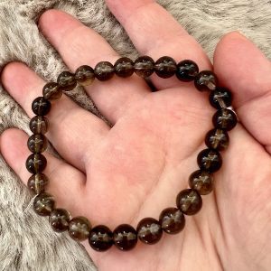 Bracelet Cristal de Roche fumé – Équilibre émotionnel 8mm