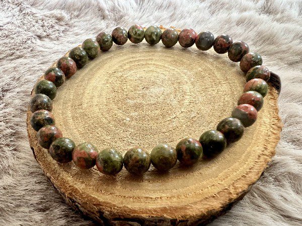 Bracelet Unakite Equilibre émotionnel Introspection 6mm