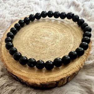Bracelet Obsidienne Noire Protection et Ancrage 6mm