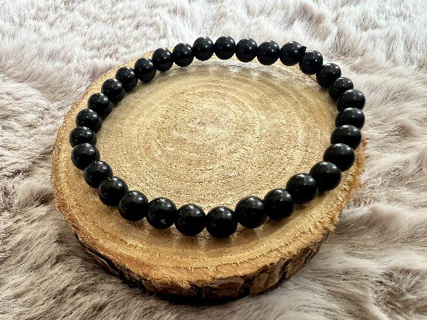 Bracelet Obsidienne Noire Protection et Ancrage 6mm