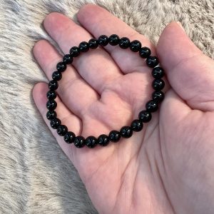 Bracelet Onyx noir  Protection Ancrage et Sérénité 6mm