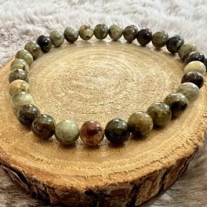 Bracelet Grenat Vert – Sérénité & Confiance / 6mm