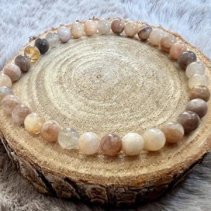 Bracelet Pierre de Lune beige Paix Intérieure 5mm