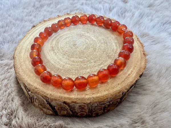 Bracelet Cornaline – Vitalité & Assurance 6mm – Image 2