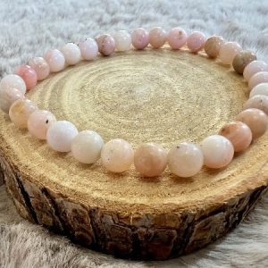 Bracelet Opale Rose Douceur - Apaisement émotionnel 6mm