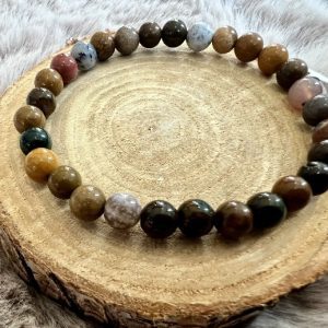 Bracelet Jaspe Océan – Ancrage & Optimisme / 6mm