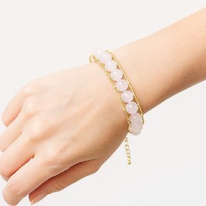 Jonc quartz rose   Amour  apaisement émotionnel