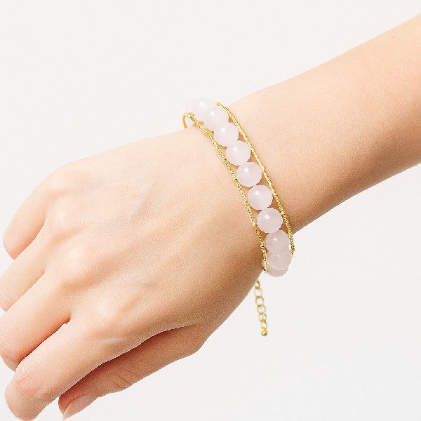 Jonc quartz rose   Amour  apaisement émotionnel