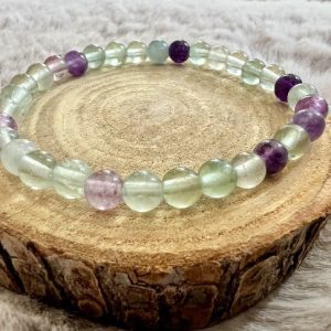 Bracelet Fluorite Multicolore Clarté - Concentration 6mm