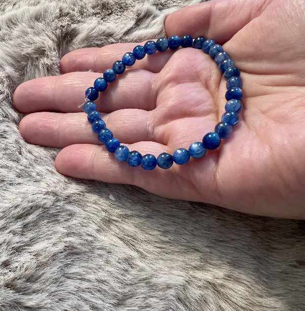 Bracelet Cyanite Bleue - Dissipe Peurs Doutes 5mm