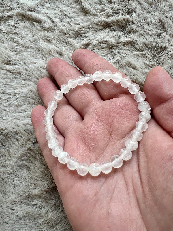 Bracelet Sélénite  Apaisement - Sérénité / 6mm