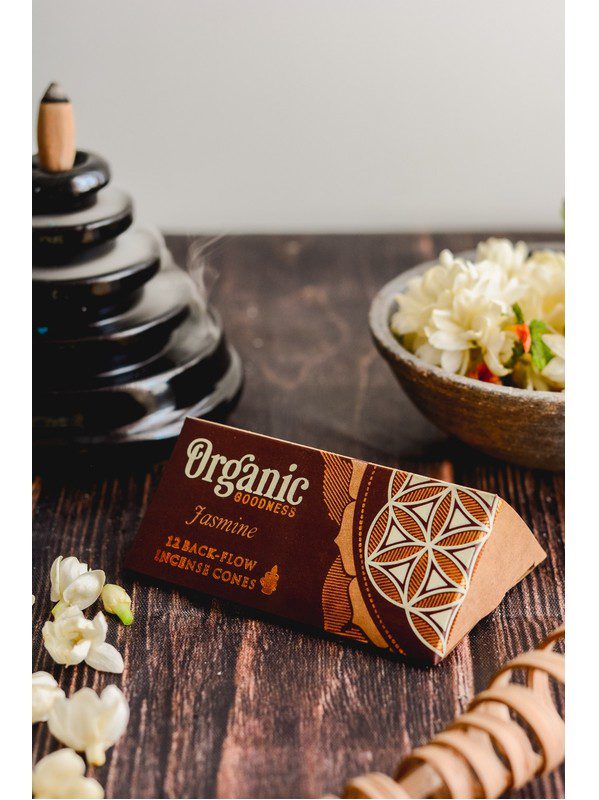 Boite Encens en Cone Backflow Jasmin Organics 12 pieces
