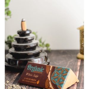 Boite Encens en Cone Sauge Blanche Organics 12 pieces