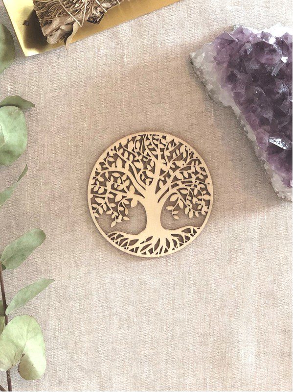 Socle de Rechargement Bois Arbre de vie diam 10 cm