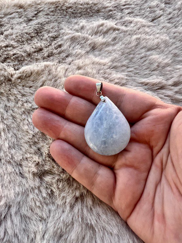 Pendentif Calcite bleue Sérénité - Détente