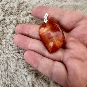 Pendentif Cornaline Naturelle Vitalité - Confiance