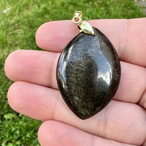 Pendentif Obsidienne Dorée Protection - Guidance intérieure