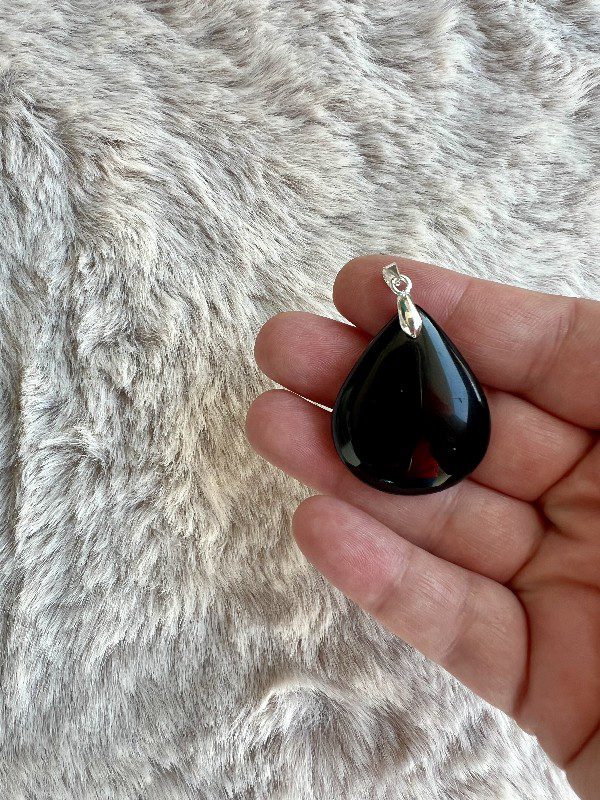 Pendentif Obsidienne Noire Protection - Ancrage