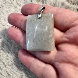 Pendentif Pierre de Lune beige  Amour - Harmonie