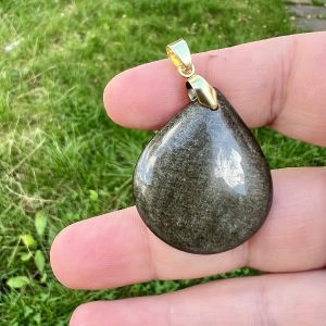 Pendentif Obsidienne Dorée Protection - Guidance intérieure