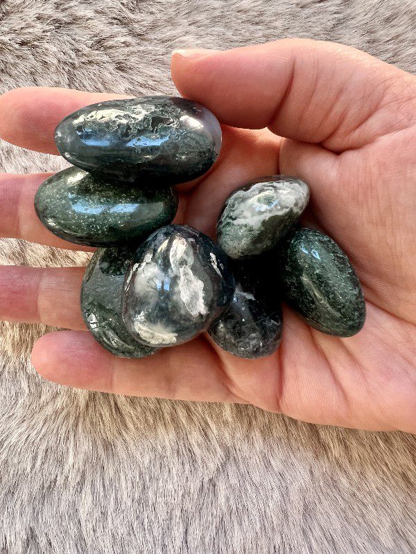 Pierre Roulée Agate Mousse Connexion Nature - Renouveau