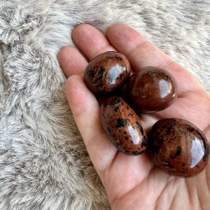 Pierre Roulée Obsidienne Acajou Protection - Ancrage 15gr