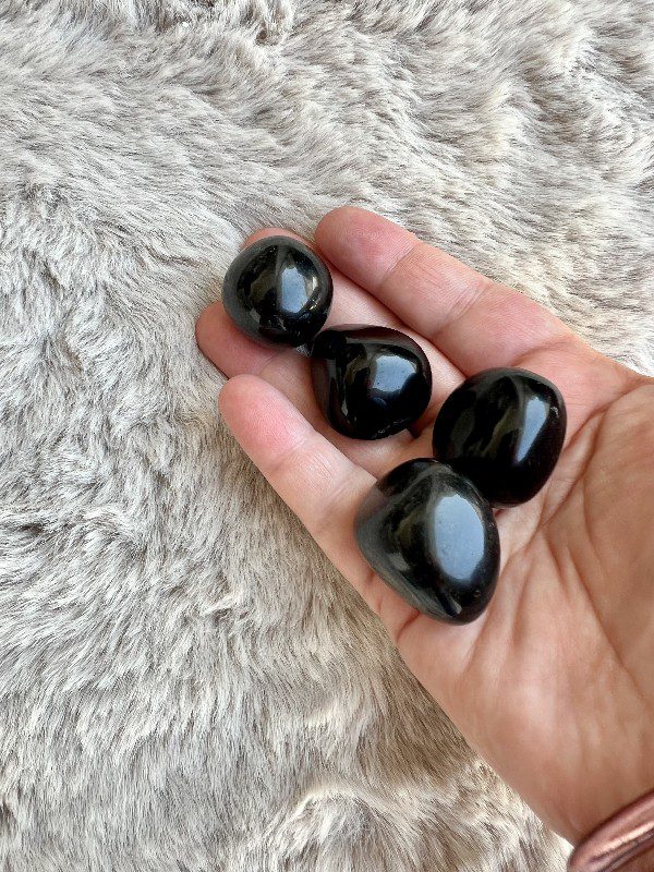 Pierre Roulée Obsidienne Noire Protection - Ancrage