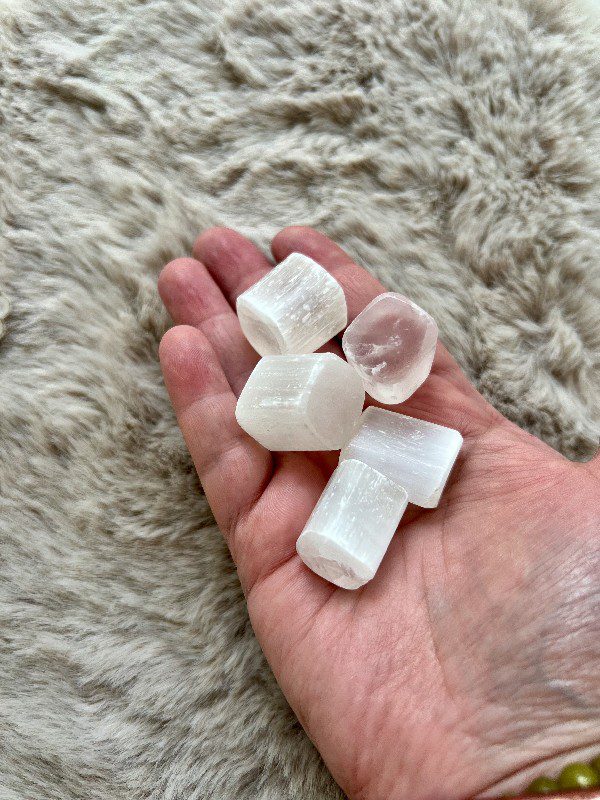 Pierre Roulée Sélénite Sérénité - Méditation 20/30g