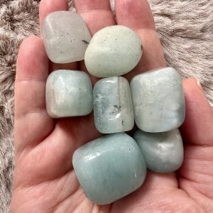 Pierre Roulée Aigue Marine Apaisement  Communication 12-20gr