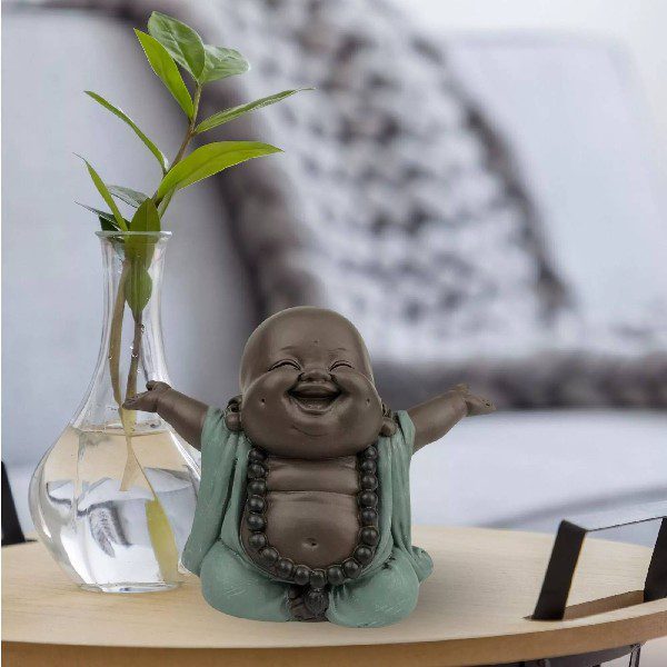 Bouddha Rieur Bienvenue – Statuette Zen Porte-Bonheur