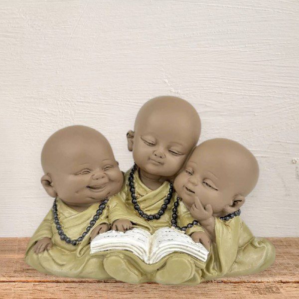 Statuette Bouddha Lecture – Décoration Zen & Feng Shui –