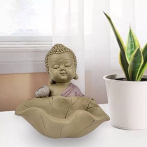 Vide Poche Bouddha Lotus  Statuette Zen  Feng Shui