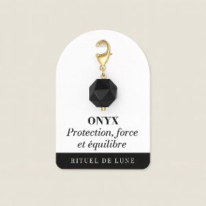 Charms en Onyx noir  Protection et ancrage