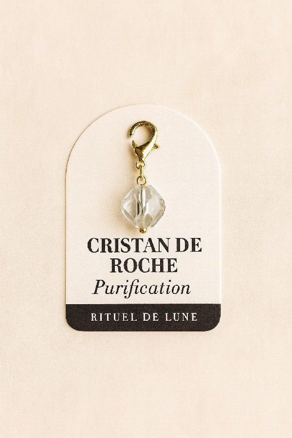 Charm’s en cristal de roche – Énergie pure et clarté
