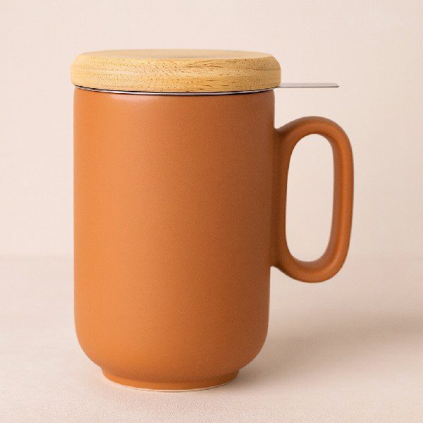 Tisaniere Terracotta Céramique et Bambou 50cl