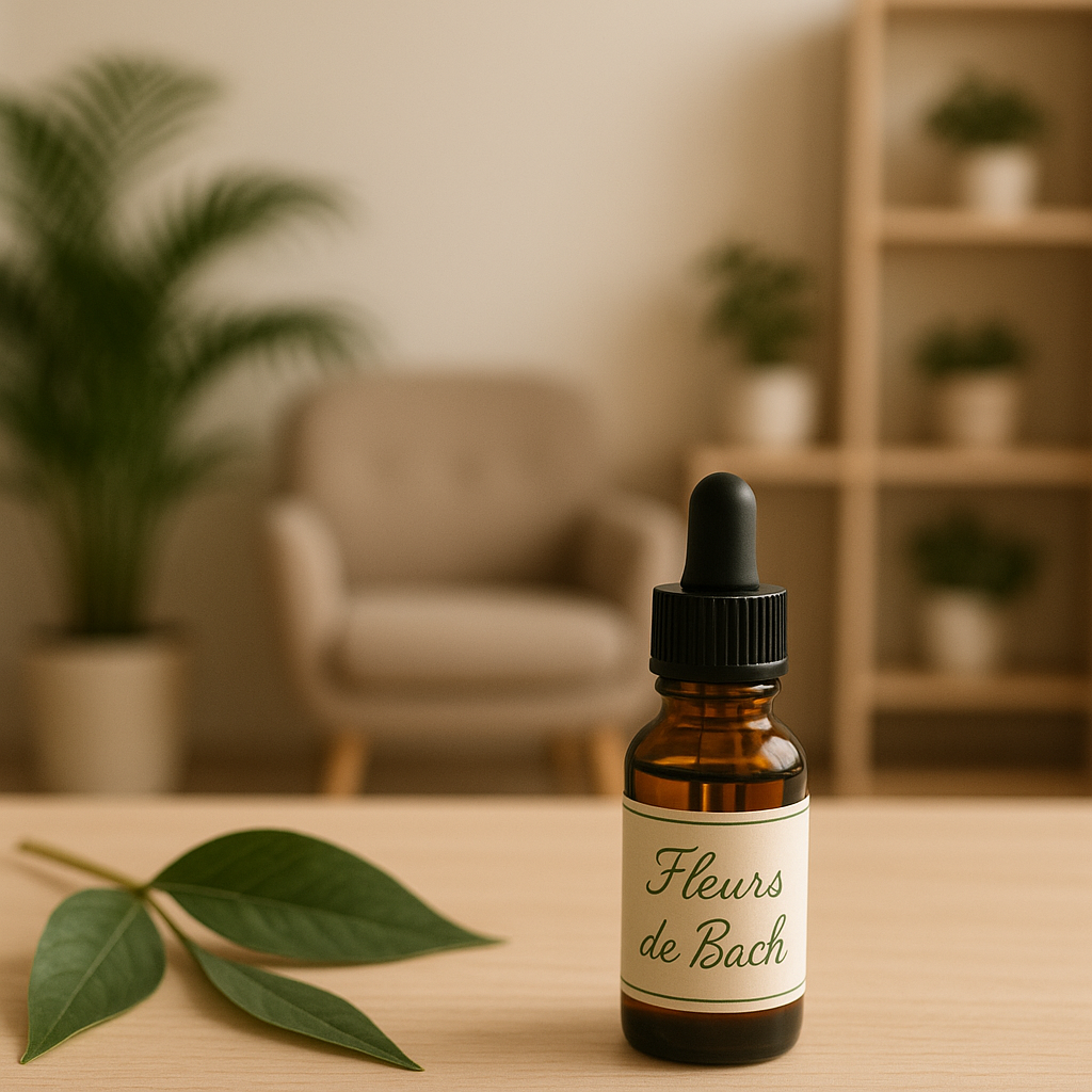 Bilan émotionnel Fleurs de Bach en visio ou présentiel + flacon personnalisé – rééquilibrage émotionnel, bien-être naturel, accompagnement sur mesure – disponible chez Esprit Féerique, boutique bien-être et soins naturels.